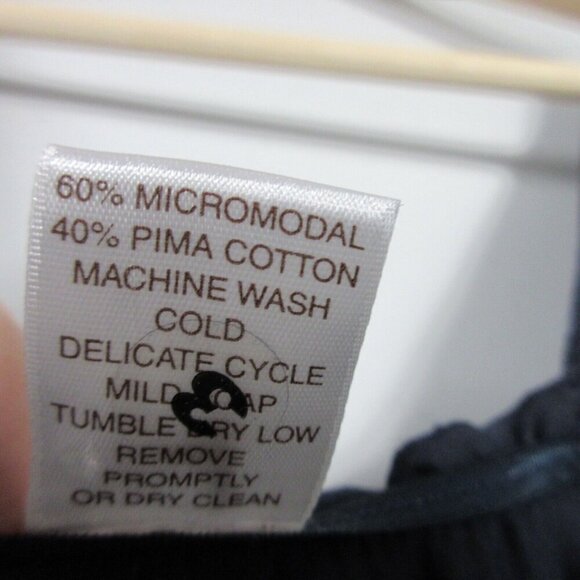 Peruvian Connection Black Midi Dress Women L Black Sleeveless Ruffled Summer 292 - Picture 4 of 8